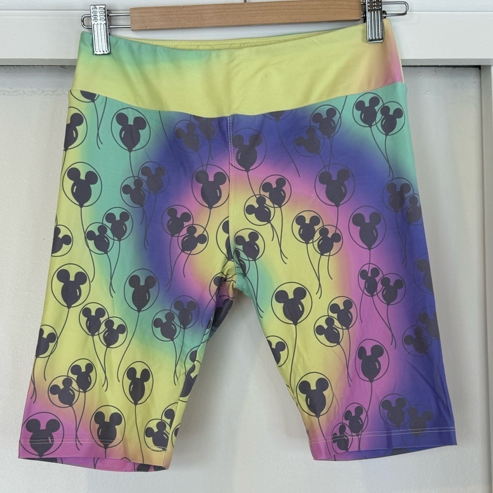 Disney Tie Dye Mickey Mouse Gradient Bike Shorts NWOT - Picture 2 of 6